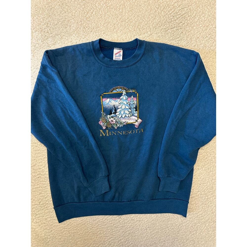 Vintage 80s Mens Minessota Crewneck Pullover Size XL